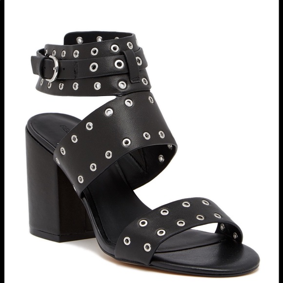 Rebecca Minkoff Carter Grommet Sandals in Black - Picture 1 of 11